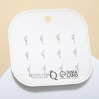 Серьги пусеты QF «Ассорти», 6 пар, мишки и сердечки, розово-голубые в серебре - Фото 6