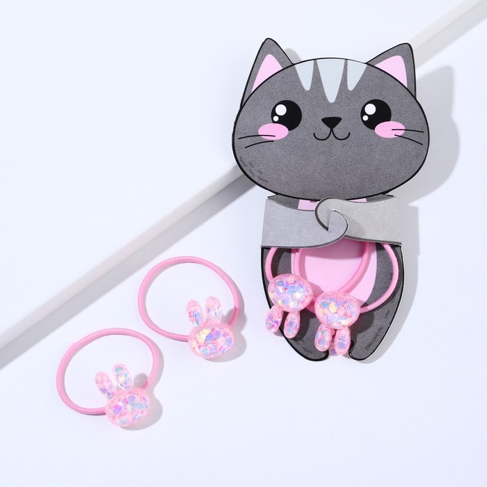 

Резинки для волос «Милый котик», 2 шт.