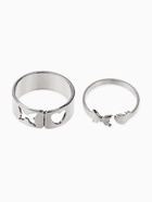 Кольца парные «Нежность», 2 шт. цвет серебро, безразмерные - Фото 3