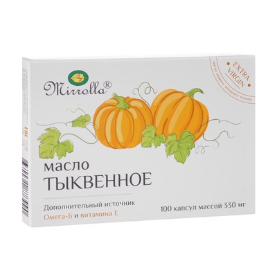 Масло тыквенное Mirolla, 100 капсул