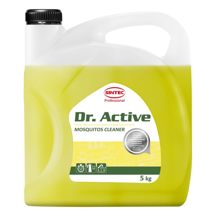 Очиститель кузова от следов насекомых Sintec Dr. Active Mosquitos Cleaner, 5 л - Фото 1