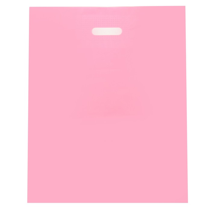 Пакет полиэтиленовый с вырубной ручкой, Розовый 40-50 См, 90 мкм