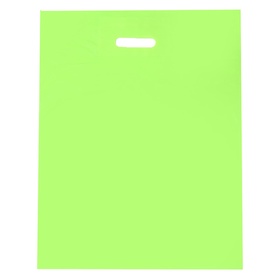Пакет полиэтиленовый с вырубной ручкой, Салатовый 40-50 См, 30 мкм (комплект 50 шт)