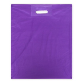 Пакет полиэтиленовый с вырубной ручкой, Фиолетовый 40-50 См, 30 мкм (комплект 50 шт)