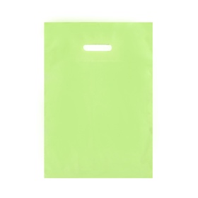 Пакет полиэтиленовый с вырубной ручкой, Салатовый 30-40 См, 30 мкм (комплект 50 шт)