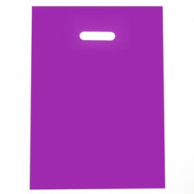 Пакет полиэтиленовый с вырубной ручкой, Фиолетовый 30-40 См, 30 мкм