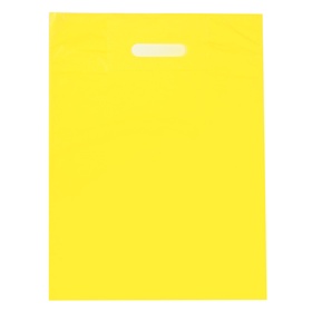 Пакет полиэтиленовый с вырубной ручкой, Желтый 30-40 См, 30 мкм (комплект 50 шт)