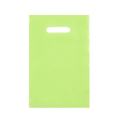 Пакет полиэтиленовый с вырубной ручкой, Салатовый 20-30 См, 30 мкм