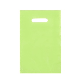 Пакет полиэтиленовый с вырубной ручкой, Салатовый 20-30 См, 30 мкм (комплект 50 шт)