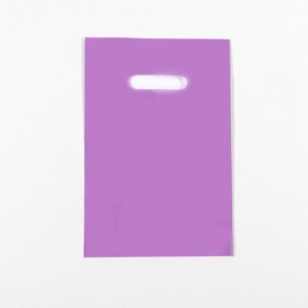 Пакет полиэтиленовый с вырубной ручкой, Фиолетовый 20-30 См, 30 мкм (комплект 50 шт)