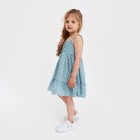 Сарафан для девочки KAFTAN «Горошек», размер 32 (110-116), цвет голубой - фото 26635644