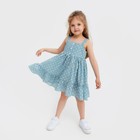 Сарафан для девочки KAFTAN «Горошек», размер 32 (110-116), цвет голубой - фото 26635646