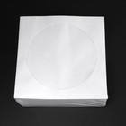 Конверт для CD/DVD дисков, 125×125 мм, d=100 мм, окно, выруб. язычок, белый - Фото 2