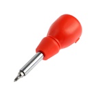 Отвертка с набором бит ЛОМ, пластиковая рукоятка, 5 предметов - Фото 2