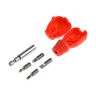 Отвертка с набором бит ЛОМ, пластиковая рукоятка, 5 предметов - Фото 1