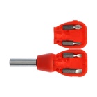 Отвертка с набором бит ЛОМ, пластиковая рукоятка, 5 предметов - Фото 5