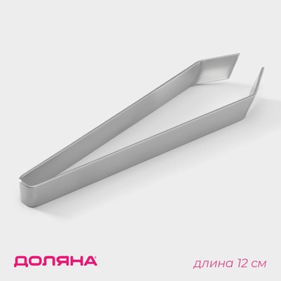 Щипцы-пинцет Доляна «Металлик», для удаления костей, h=12 см, нержавеющая сталь, серебристые