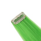 Локон накладной, прямой волос, на заколке, 50 см, 5 гр, цвет зелёный - Фото 6