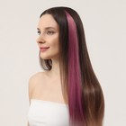 Локон накладной, прямой волос, на заколке, 50 см, 5 гр, цвет лиловый - фото 6630290