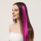 Локон накладной, прямой волос, на заколке, 50 см, 5 гр, цвет фиолетовый - фото 9584954