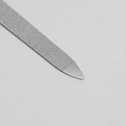 Пилка металлическая для ногтей, прорезиненная ручка, 17 см, цвет серебристый/чёрный - фото 7786587
