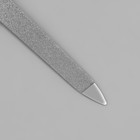 Пилка металлическая для ногтей, прорезиненная ручка, 12 см, цвет серебристый/чёрный - Фото 2