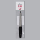 Пилка металлическая для ногтей, прорезиненная ручка, 12 см, цвет серебристый/чёрный - Фото 3
