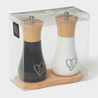 Набор мельниц для специй Magistro, 2 предмета, чёрный, белый - Фото 12