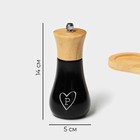 Набор мельниц для специй Magistro, 2 предмета, чёрный, белый - Фото 4