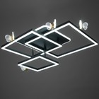 Люстра "Бабочки Тетра" 108Вт LED 3000-6000К черный 75х75х15см BayerLux - Фото 5