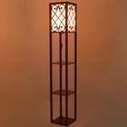 Торшер 19143/1 Е27 40Вт коричневый 26х26х159 см - фото 37919243