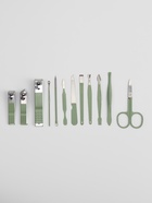 Набор маникюрный, 12 предметов, в футляре, ментоловый - Фото 4