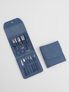 Набор маникюрный, 12 предметов, в футляре, синий - Фото 3