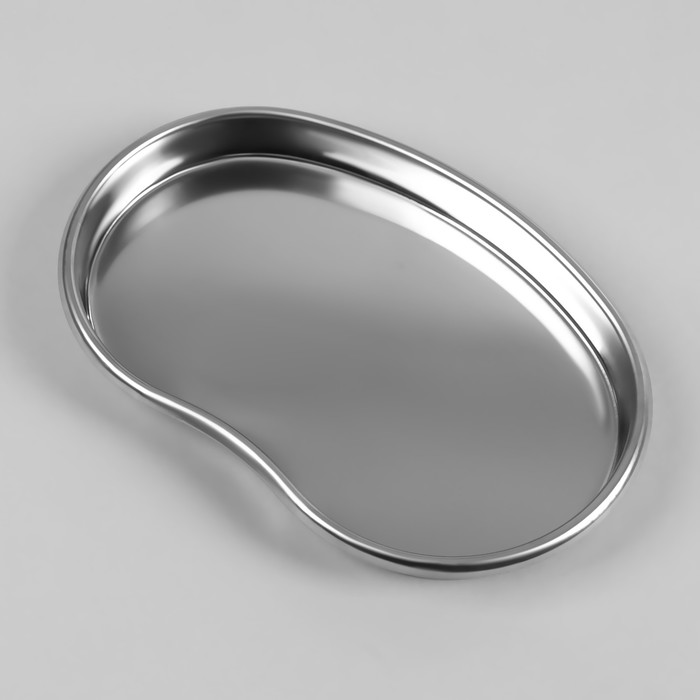 Лоток для маникюрных инструментов, нержавеющая сталь, 19,8 × 12,8 × 2,5 см, цвет серебристый 29349