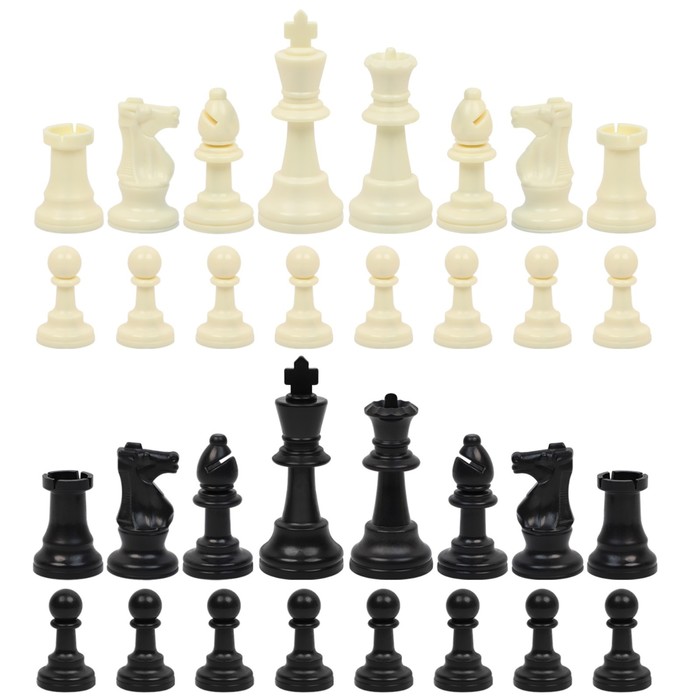 Шахматные фигуры турнирные Leap, 32 шт, король h-9.5 см, пешка h-5 см, полипропилен - фото 1907468559