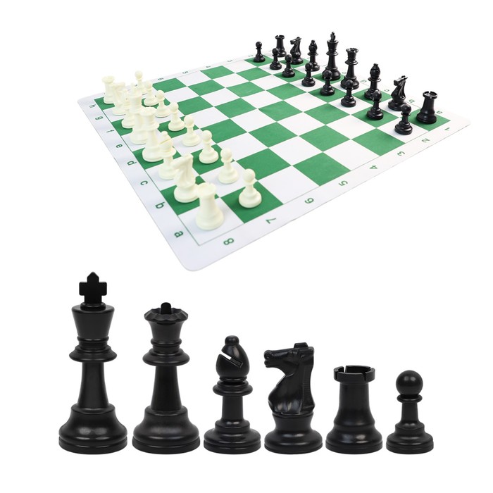 Шахматные фигуры турнирные Leap, 32 шт, король h-9.5 см, пешка h-5 см, полипропилен - фото 1907468560