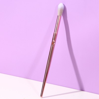 Кисть для макияжа средняя бочонок розовое золото 18 х 3 см
