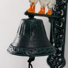 Колокол сувенирный чугун "Три гуся" цветной 35,7х12,3х23,7 см - фото 6630426