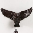 Колокол сувенирный чугун "Летящий филин" 33х13х36,5 см - фото 6630472