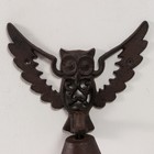 Колокол сувенирный чугун "Филин - полёт" 23х14,5х21,6 см - фото 8684906