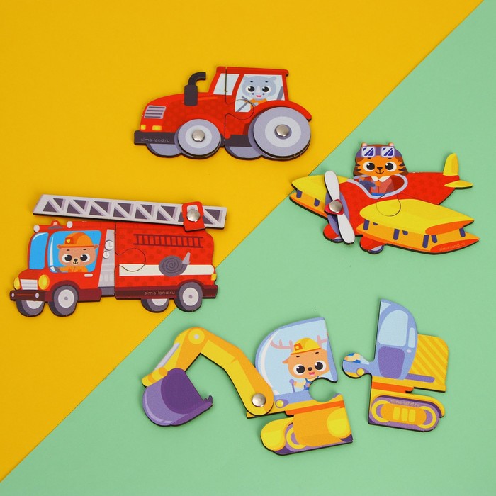 Подвижные пазлы «Игры с машинками» 54951