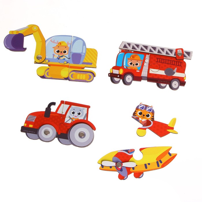 Подвижные пазлы «Игры с машинками» 54951