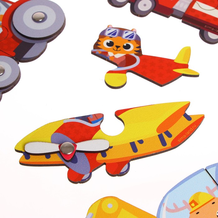 Подвижные пазлы «Игры с машинками» 54951