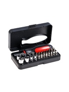 УЦЕНКА Отвертка с набором бит и торцевых головок ТУНДРА, пластиковый кейс, 25 предметов 9097683