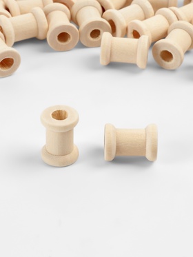 Набор деревянных катушек без покрытия, 50 шт., d=1.3×1.9 см