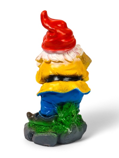 Садовая фигура из гипса «Гном с бревном», 37×19×23 см