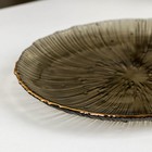 Тарелка стеклянная «Фейерверк», d=16 см, цвет серый - Фото 2