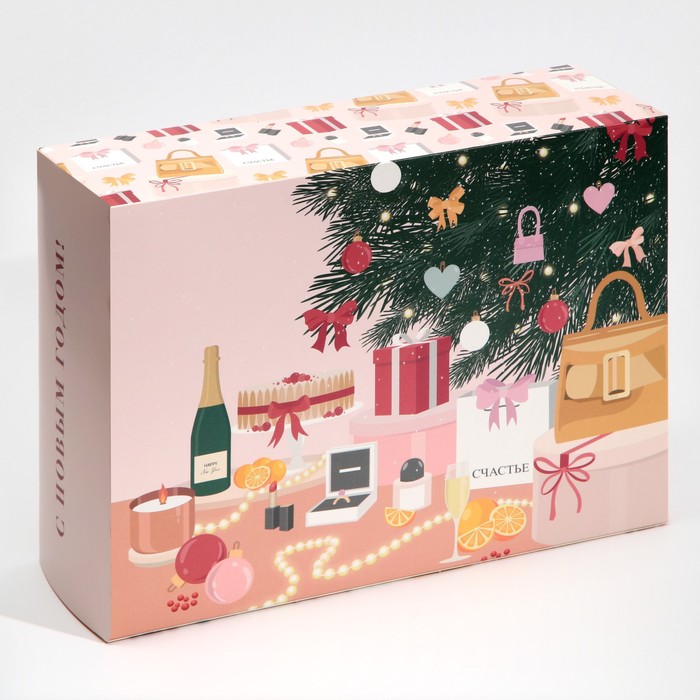 Коробка складная «New year», 22 × 30 × 10 см