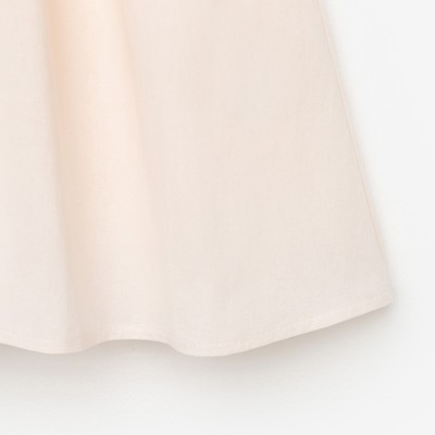 Платье для девочки MINAKU: Cotton Collection, однотонное, бежевое, рост 98 см