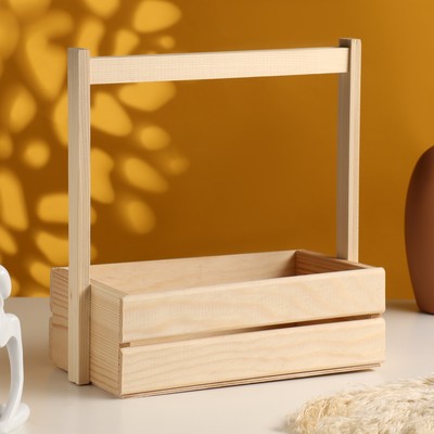 Подарочный ящик, 27×14×24.5 см, деревянный, с ручкой